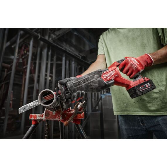 MILWAUKEE M18 FSZ-502X aku bezuhlíková pila ocaska 18V/2*5Ah, FIXTEC upínání