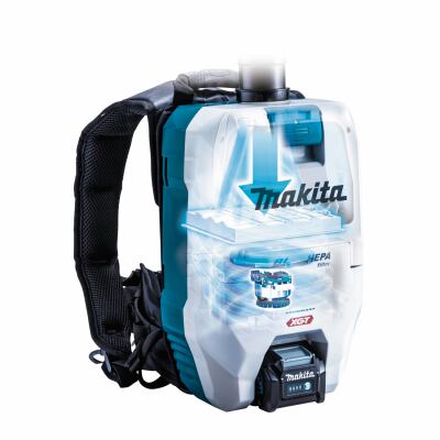 MAKITA VC009GZ01 aku vysávač chrbtový 40V XGT, 3 rýchlosti vysávania, suché vysávanie, AWS, bez baté