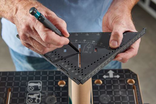 WOLFCRAFT úhelník 3D VARIO PRO, stavitelný pro tesaře a truhláře, 5219000