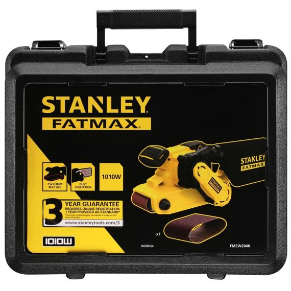 STANLEY FMEW204K pásová brúska 1100W, pás 75*533mm