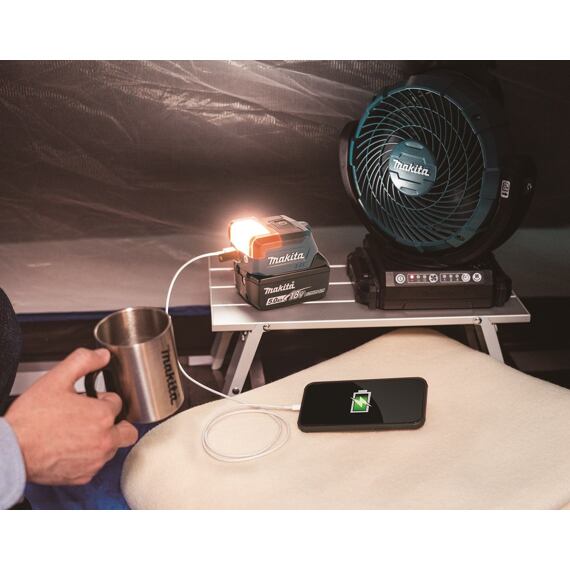 MAKITA DML817 aku svítilna LED 18V LXT, 300lm kombi svícení, 150lm čelní/horní svícení, bez baterie