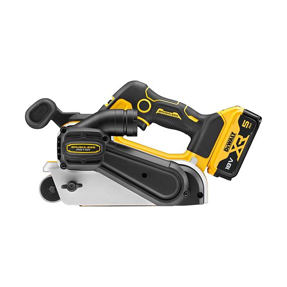 DeWalt DCW220P2 aku pásová brúska 18V/2*5Ah, pás 75*533mm, kufrík TSTAK