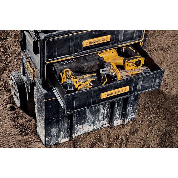 DeWalt DWST83529-1 zásuvkový kufrík ToughSystem 2.0, 2 zásuvky, guličkové ložiská vo výsuvoch