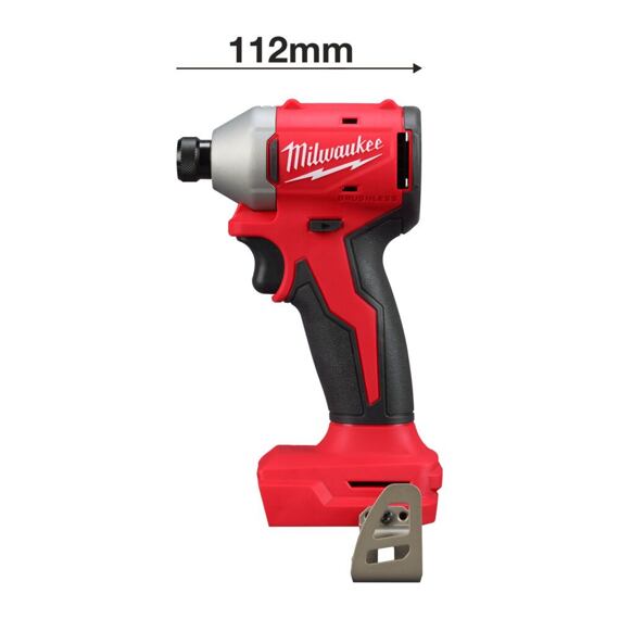 MILWAUKEE M18 BLIDRC-0 aku bezuhlíkový rázový utahovák 18V, 190Nm, délka 114mm, bez baterie