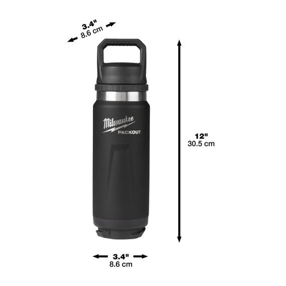MILWAUKEE 4932493992 termofľaša PACKOUT 532ml, dvojstenná vákuová izolácia, kompatibilné viečko, čie