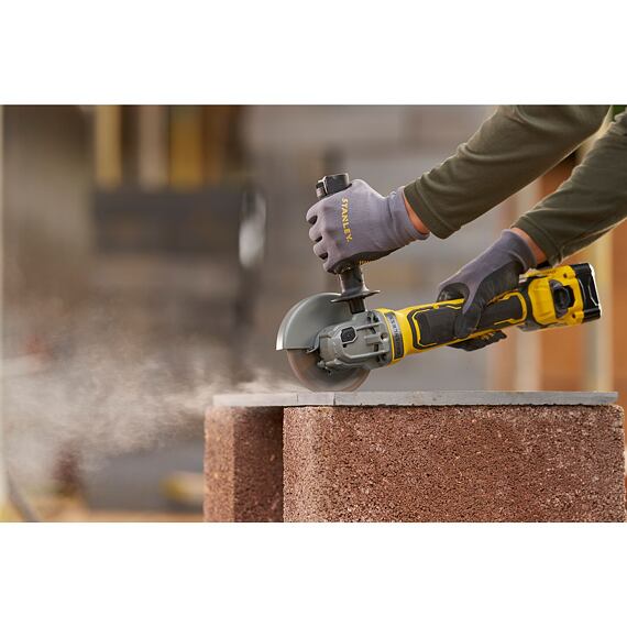 STANLEY SFMCG700B aku uhlová brúska 125mm V20, 18V FatMax, bezuhlíkový motor, bez batérie