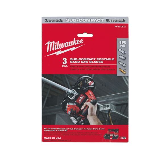 MILWAUKEE 48390572 pás pilový 685,80mm, 18Tpi, rozteč 1,8mm, (ocel, litina, nerez), balení 3ks