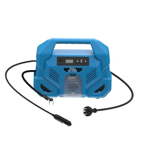 GÜDE kompresor Airpower Dual Drive 12V/230V, 8bar, 1,7kg, příslušenství, 50150