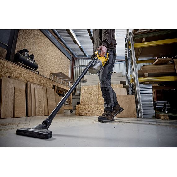 DeWalt DCV501LN aku vysavač 18V XR, třída "L", pratelný HEPA filtr, bez baterie