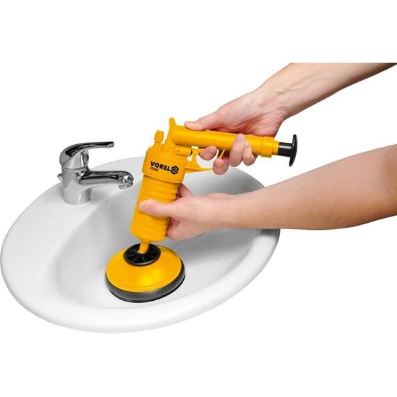 VOREL pistole na čištění odpadů - zvon, 135+63mm, průraz tlakovým vzduchem, TO-55500