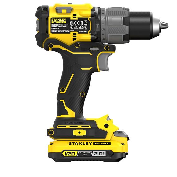 STANLEY SFMCD726D2K aku bezuhlíková vrtačka s příklepem 18V/2*2Ah, 80Nm, 0-500/2000 ot./min 80Nm