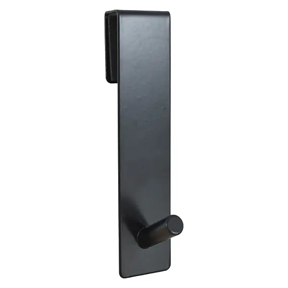 věšák na dveře 6*20cm, NEREZ, černý, 280328