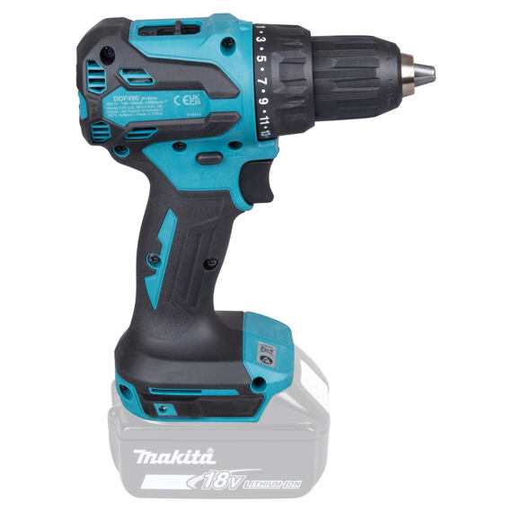 MAKITA DDF490WVE aku vrtačka 18V/2*2Ah LXT Basic, 65Nm, 500-1900 ot./min