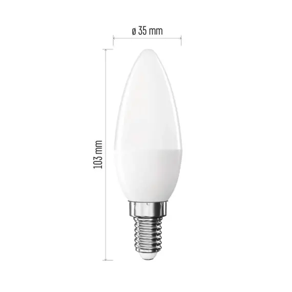 EMOS LED žárovka CLS Candle, 4,2W (40W), 470lm, 3ks balení, ZQ3E21.3