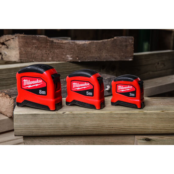MILWAUKEE 4932498782 svinovací metr 3m-16, SLIM gen. 2, 16mm šířka, nárazuvzdorný