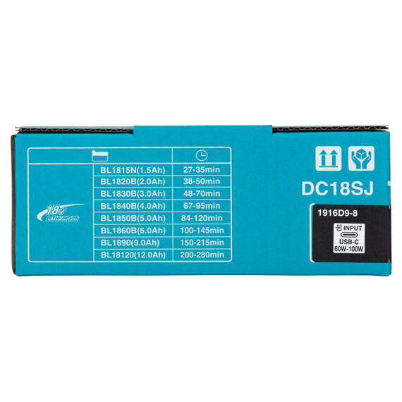 MAKITA 1916D9-8 nabíječka DC18SJ s kabelem USB-C 60W