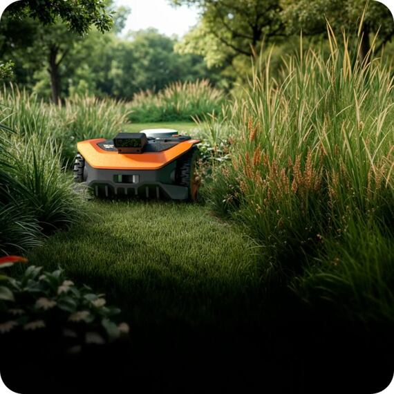 WORX Garden WR365E robotická sekačka VisionRTK stereo, řízená GPS signálem a kamerou