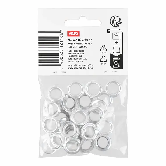 KREATOR nýtovací kroužky Al 10mm, 25ks, KRTH62508