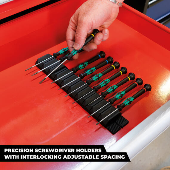 StealthMounts Drawer Hive držák přesných šroubováků TPE, do zásuvek, 10ks
