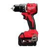 MILWAUKEE M18 BLPDRC-502C aku bezuhlíková příklepová vrtačka 18V/2*5Ah, 61Nm, délka 145mm, kufr