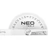 NEO úhloměr obloukový 180°/100mm s pravítkem, nerez, 72-320