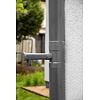 sběrač dešťové vody na okap 100mm, ventil, ABS plast, rameno 170mm IBCLZ1-100
