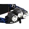 CATTARA čelovka LED CREE XM-L T6 10W + 2* CREE XP-E 3W, 400lm, 2*3,7V, laser, dosvit až 500m 13125