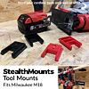 StealthMounts držiak na uloženie strojov MILWAUKEE 18V, červený