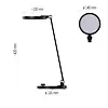 EMOS LED stolní lampa CHARLES, 550lm/7,6W, volba barvy světla černá