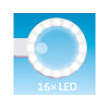 EXTOL LIGHT lupa se světlem, čočka 61mm, zvětšení 6* + 12*, 16 LED diod, USB-C nabíjení, 43163