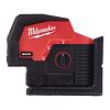 MILWAUKEE M12 CLLP-0C křížový liniový laser 12V, ZELENÝ, dosah 38m (s detektorem 50m), bez baterie
