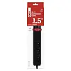 EMOS prodlužovací kabel 1,5m, 3 zásuvky, vypínač, uchycení na stůl, USB, černý, PVC, 1,5mm2 P1311PD
