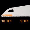 FISKARS 1062919 pila stavební PowerTooth 50cm, 9Tpi, řeže dřevo, laminát, PVC a další materiály