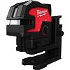 MILWAUKEE M12 CLL4P-0C křížový liniová laser ZELENÝ, samonivelace, 38m/100m s detektorem, 4933479202