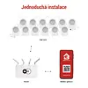 EMOS GoSmart LED bodové svítidlo - řetěz 255 cm, 12 dílů, 7 W, RGBIC+CCT, stmívatelné, WiFi, ZIW15CR