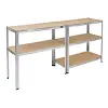 DEDRA regál kovový 5 polic MDF, nosnost 175kg na polici, 180*90*40cm, Zn, N1410