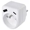 EMOS zásuvka rozbočovací 1*, 1*USB-A+1*USB-C, P0074