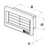 HACO mriežka vetracia 110*55mm biela 413610
