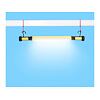 EXTOL LIGHT lampa montážna 75cm, 1200lm, rotačná a kĺbová, 6*AA, magnety 43157