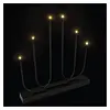 EMOS LED svícen 6 LED kovový černý, 40cm, 2*AA, teplá bílá, DCAW24