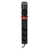 EMOS prodlužovací kabel 1,5m, 3 zásuvky, vypínač, uchycení na stůl, USB, černý, PVC, 1,5mm2 P1311PD