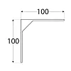 DOMAX konzole 100*100mm, bílá, WSM100, 589311