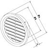 HACO mriežka vetracia 150mm so sieťovinou PH hnedá 413177