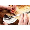 NEO úhloměr obloukový 180°/100mm s pravítkem, nerez, 72-320