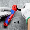 KNIPEX odizolovávací nůž s vodící patkou s funkcí ráčny, polohovatelný a složitelný, 1650145SB