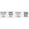 YATO štípací kleště čelní 250mm, CrV YT-2056