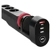 EMOS prodlužovací kabel 1,5m, 3 zásuvky, vypínač, uchycení na stůl, USB, černý, PVC, 1,5mm2 P1311PD