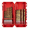 MILWAUKEE 4932499763 vrtáky HSS-G TIN, 2-10mm, 19-dílná sada, 6-ti hranná stopka 1/4"