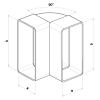 HACO koleno zvislé CKP 2*110*55, 413526