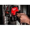 MILWAUKEE M12 CLLP-0C křížový liniový laser 12V, ZELENÝ, dosah 38m (s detektorem 50m), bez baterie